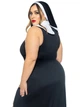 Костюм монашки-грешницы Leg Avenue Sultry Sinner 1X-2X, платье, головной убор, воротник - изображение 4