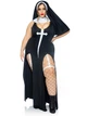 Костюм монашки-грешницы Leg Avenue Sultry Sinner 1X-2X, платье, головной убор, воротник - изображение 5
