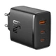 Зарядне мережеве Baseus P10152301113-00 Cube Pro GaN Fast Charger 2C+U 65W швидка зарядка для пристроїв Чорний - изображение 1