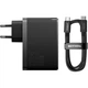 Мережевий зарядний пристрій з кабелем Baseus GaN5 Pro Digital Fast Charger 2C+U 160W Cluster Black (With Superior Charging Data Cable C to С) (P10110825113-00) - изображение 7