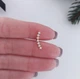 Сережка штанга для пірсингу хряща вуха, трагус, хелікса DeKolie MK1197-17 золотий - зображення 4