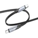 Кабель HOCO U119 Type-C to Type-C 60W, 1.2m, nylon, aluminum connectors, Black (6942007605021) - изображение 3