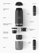 Портативная кофеварка iCafilas Travel Espresso Maker ME2218 Коричневая для молотого кофе и капсул Nespresso (ME2218BR) - изображение 10