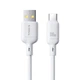 USB кабель на Type-C для зарядки телефону / Провід шнур Юсб Тайп сі для швидкої зарядки та передачі даних 1м 100W Moon White D2 - зображення 1