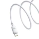 USB кабель на Type-C для зарядки телефону / Провід шнур Юсб Тайп сі для швидкої зарядки та передачі даних 1м 100W Moon White D2 - зображення 3