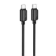 Кабель USB Type-C до USB Type-C / Провід шнур Юсб Тайп сі на Юсб Тайп сі для швидкої зарядки та передачі даних 1м Black U1 - зображення 1