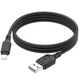 Зарядний кабель USB-Lightning для iPhone / Провід шнур Юсб Лайтнінг для зарядки айфона Apple пристроїв 1м Black K1 - зображення 4
