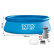 Intex Easy Set бассейн 396×84 см с фильтром 28142 — надувной круглый, объём 7290 л, для семьи и дачи - изображение 3