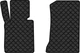 Килимки з екошкіри EVAtech ECO в салон авто передні для 3 Series (E46) 4WD Restyling (with armrest) BMW 2001-2006 4 покоління Sedan EU Екошкіра чорна з чорною ниткою чорний кант (BM13008A2BM4BBB) - зображення 1
