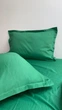 Комплект постільної білизни Cozy класичний зелений (Сімейний 1) 150*200 см (2 шт) Простирадло на резинці 160*200*20 см - зображення 7