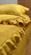 Комплект постільної білизни Cozy з рюшами медовий Євро 200*220 см, простирадло 220*240 без резинки - изображение 6