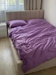 Комплект постільної білизни Cozy з рюшами бузок Односпальний 140*200 см, простирадло 130*240 без резинки - изображение 2