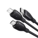 USB кабель 3в1 Micro USB / Lightning / Type-C Baseus Ultra-Fast 3in1 Fast Charging Cable (0.8 м, 3.5A). Black - зображення 2