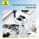 USB кабель 3в1 Micro USB / Lightning / Type-C Baseus Ultra-Fast 3in1 Fast Charging Cable (0.8 м, 3.5A). Black - зображення 6
