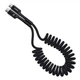 Кабель спиральный Type-C на Type-C Baseus Fish-Eye (1m, 100W, 5A, 480 Mbps). Black - изображение 6