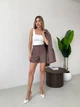 Жіночий класичний костюм (піджак і шорти) Uaclothes 42-44 Капучино (like32772-129881349) - изображение 2