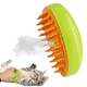 Паровая массажная щетка Pet Brush для вычесывания шерсти собак и кошек, цвет зеленый - изображение 1