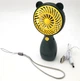 Вентилятор аккумуляторный мини с ручкой USB диаметр 6см высота 13см Handy Mini Fan JX-998 зеленый - изображение 1