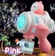 Пістолет-генератор мильних бульбашок Bubble Maker рожевий Losso, космічний дизайн, для дітей від 3 років - зображення 3