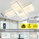 Управляемая светодиодная СМАРТ люстра ESLLSE SVEN 85W 3S 690x470x80мм Белая с пультом для кухни, спальни, гостиной - изображение 1