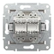 Розетка компьютерная двойная 5e UTP Schneider Electric бронза EPH4400169 - изображение 2