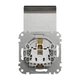 Розетка с заземлением шторками и крышкой матовый алюминий Sedna Design & Elements SDD170024 - изображение 3