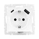 Розетка 1-на з/з +USB+TC Vesna Білий 742-0288-181TC - зображення 1