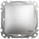 Переключатель с защитой IP44 матовый алюминий Sedna Design & Element Schneider Electric SDD270106 - изображение 1