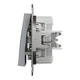 Выключатель кнопочный двухклавишный Asfora Schneider Electric сталь EPH1100162 - изображение 3