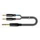 Перехідний аудіокабель Jack 6.3 stereo штекер / 2х Jack 3.5 mono штекер довжина 0.5 м діаметр 4.8×9.0 мм колір чорний 1T-AIC12-00.5 - зображення 6