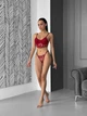 Комплект жіночої нижньої білизни з корсетом SM2345t бордо Simply sexy S - зображення 4