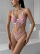 Комплект женского нижнего белья с корсетом SM2346h розовый Simply sexy S - изображение 3