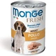 Консервированный корм Monge Fresh Dog Chicken для взрослых собак всех пород курица кусочки в паштете 400г - изображение 1
