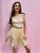 Платье женское с вышивкой по сетке и фатиновой юбкой Nelly Бежевое 9199 M (44-46) - изображение 5