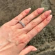 Кольцо с дорожкой белых камней LUX Double Diamond (регулируемый размер) - изображение 2