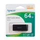 Флеш-накопичувач Apacer USB 3.2 Gen 1 AH350 64Gb Black (AP64GAH350B-1) - изображение 2