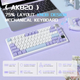 Клавиатура беспроводная AJAZZ AK 820 PRO 75% Purple-White-Blue - изображение 2