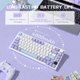 Клавиатура беспроводная AJAZZ AK 820 PRO 75% Purple-White-Blue - изображение 4