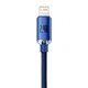 Швидкий зарядний кабель Baseus Crystal Shine USB Lightning синій - зображення 4