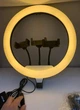 Лампа кольцевая для фото и видео Ring Fill Light QX-360 36 см LED с тремя держателями для смартфона черная - изображение 4