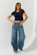 Топ однотонный женский 80677 L/XL Синий - изображение 2
