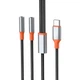 Кабель XO AUX 2х3.5 мм - USB Type-C (F/M), 1 м, Black (NB-R269B.black) - изображение 2