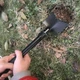 Складная многофункциональная лопата для походов и кемпинга в чехле, туристическая походная лопата Черная QLP-11 - изображение 6