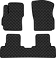 Коврики из экокожи EVAtech ECO в салон авто для 5 (CW) Mazda 2010-2015 3 поколения Minivan USA Экокожа черная с черной нитью черный кант (MZ53256Z3BBB) - изображение 1