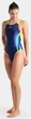 Купальник закрытый Arena BREATH SWIMSUIT V BACK LB черный, желтый, зеленый, синий Женщины 36 008330-760 - изображение 6