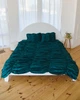 Комплект постільної білизни DreamCraftedBedding «Плин» смарагдовий півтораспальний 150x215 Сатин - зображення 1