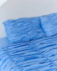 Комплект постільної білизни DreamCraftedBedding «Плин» блакитний півтораспальний 150x215 Сатин - зображення 3