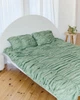 Комплект постільної білизни DreamCraftedBedding «Плин» оливковий двоспальний 180x220 Сатин - зображення 2