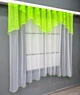 Кухонный тюль арка с ламбрекеном VR-Textil № 025к неоново-салатовый с белым 280х170 см (50-246) - изображение 2
