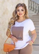 Костюм женский летний из кулира 69436 Мокко 56-58 - изображение 2
